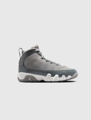 AIR JORDAN 9 RETRO MEDIUM GREY/COOL GREY/WHITE GS