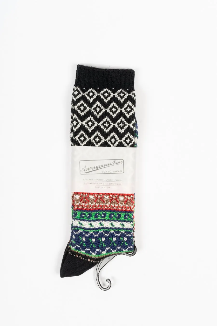 ANONYMOUS ISM FAIRISLE JACQUARD CREW SOCK