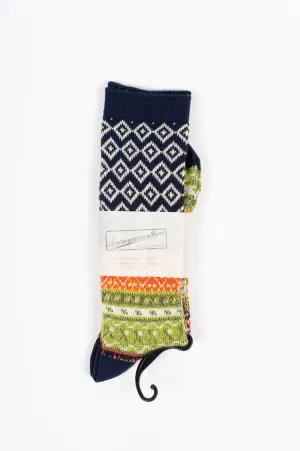 ANONYMOUS ISM FAIRISLE JACQUARD CREW SOCK