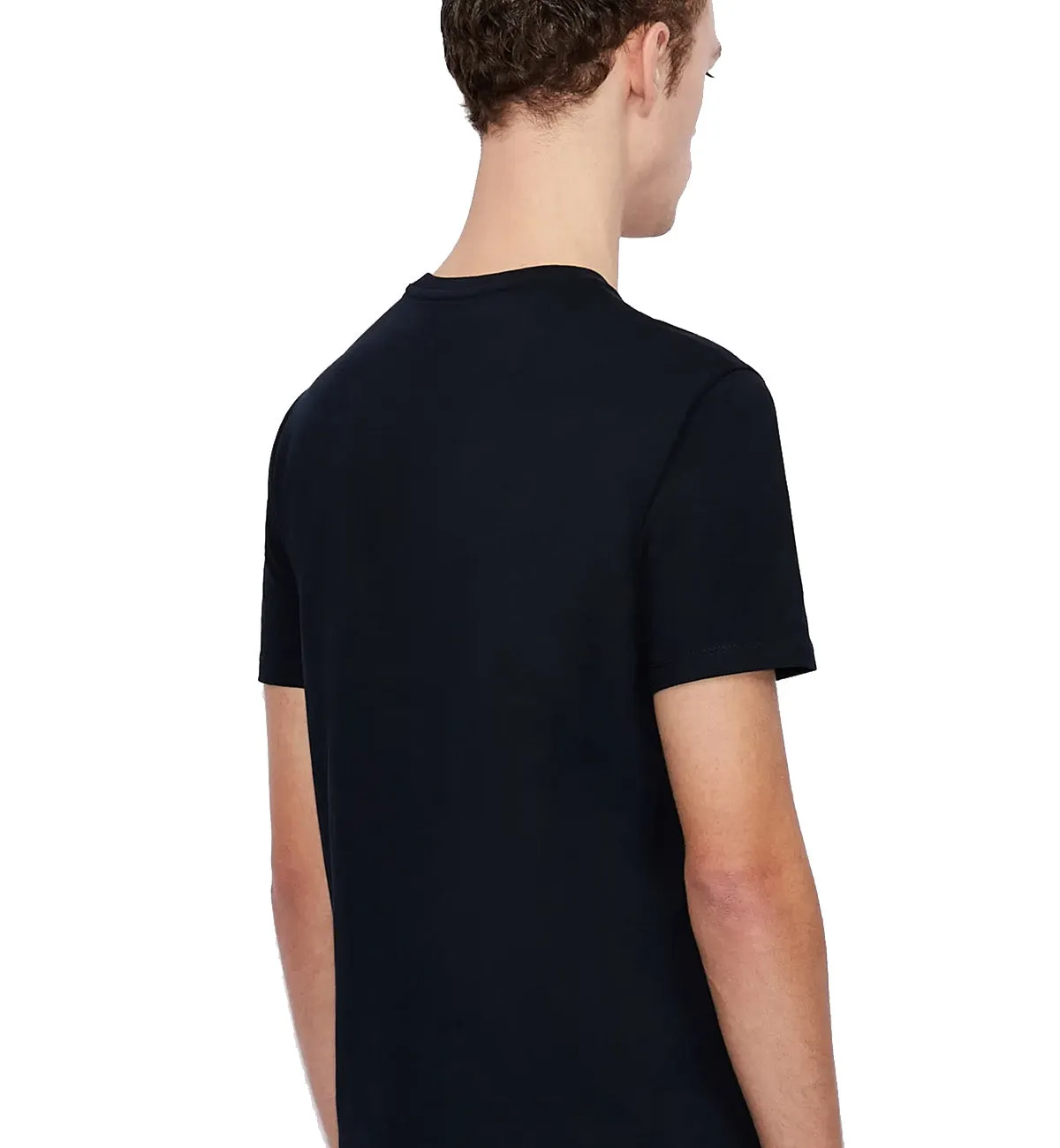 Armani Exchange Slim Fit Center Logo Tee (Black)