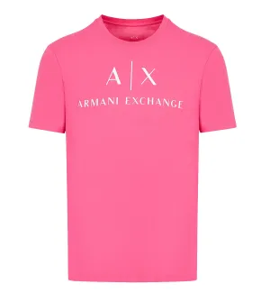 Armani Exchange Slim Fit Center Logo Tee (Pink)