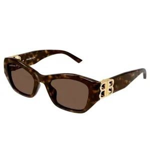 Balenciaga BB0311SK Sunglasses (Havana Brown)