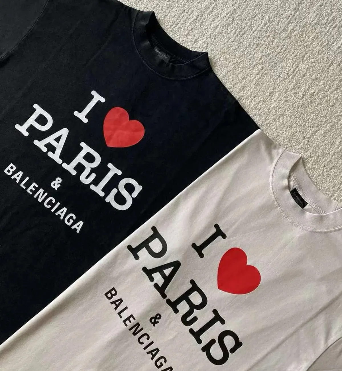 Balenciaga I Love Paris T-Shirt (Black)