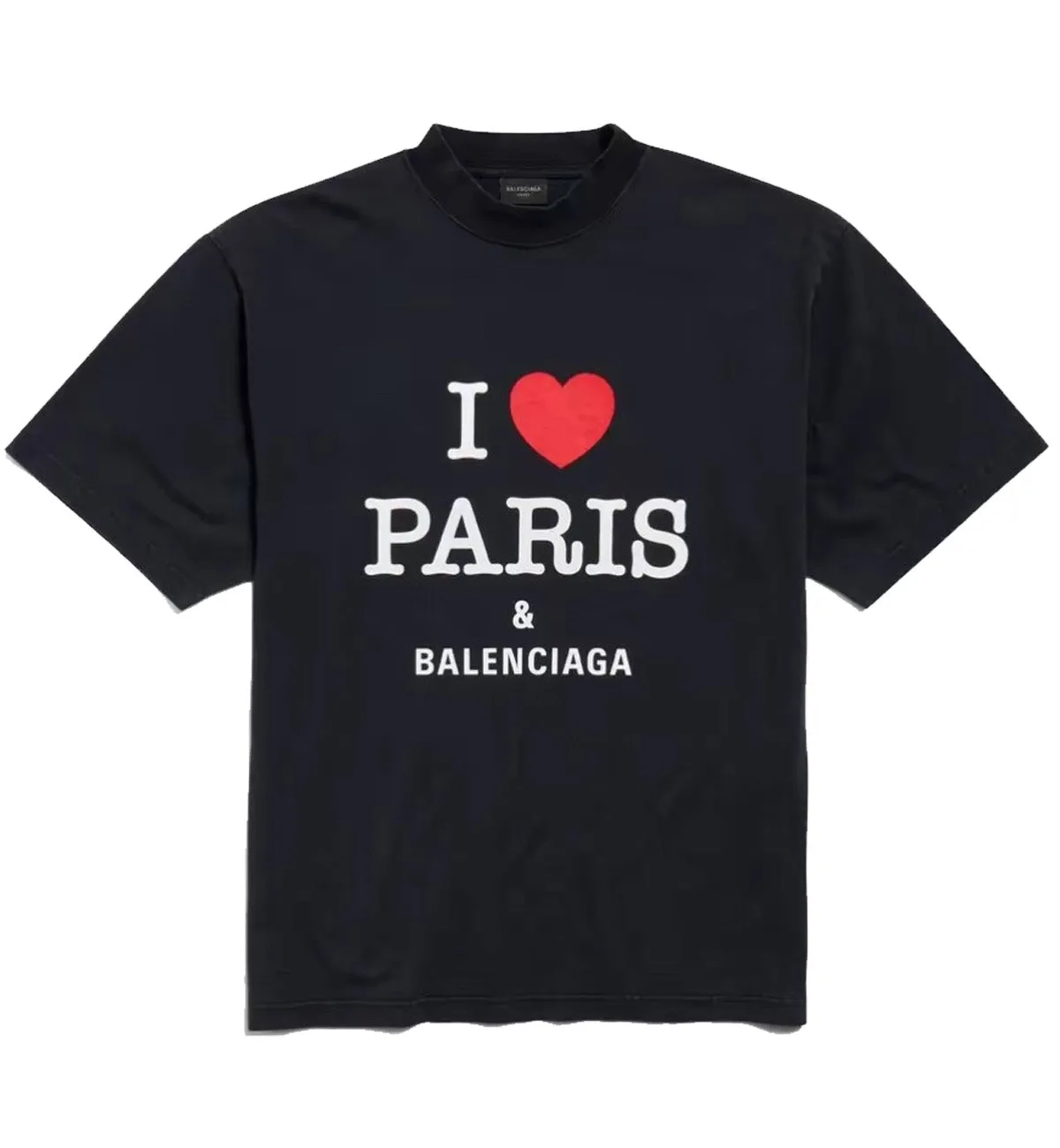 Balenciaga I Love Paris T-Shirt (Black)