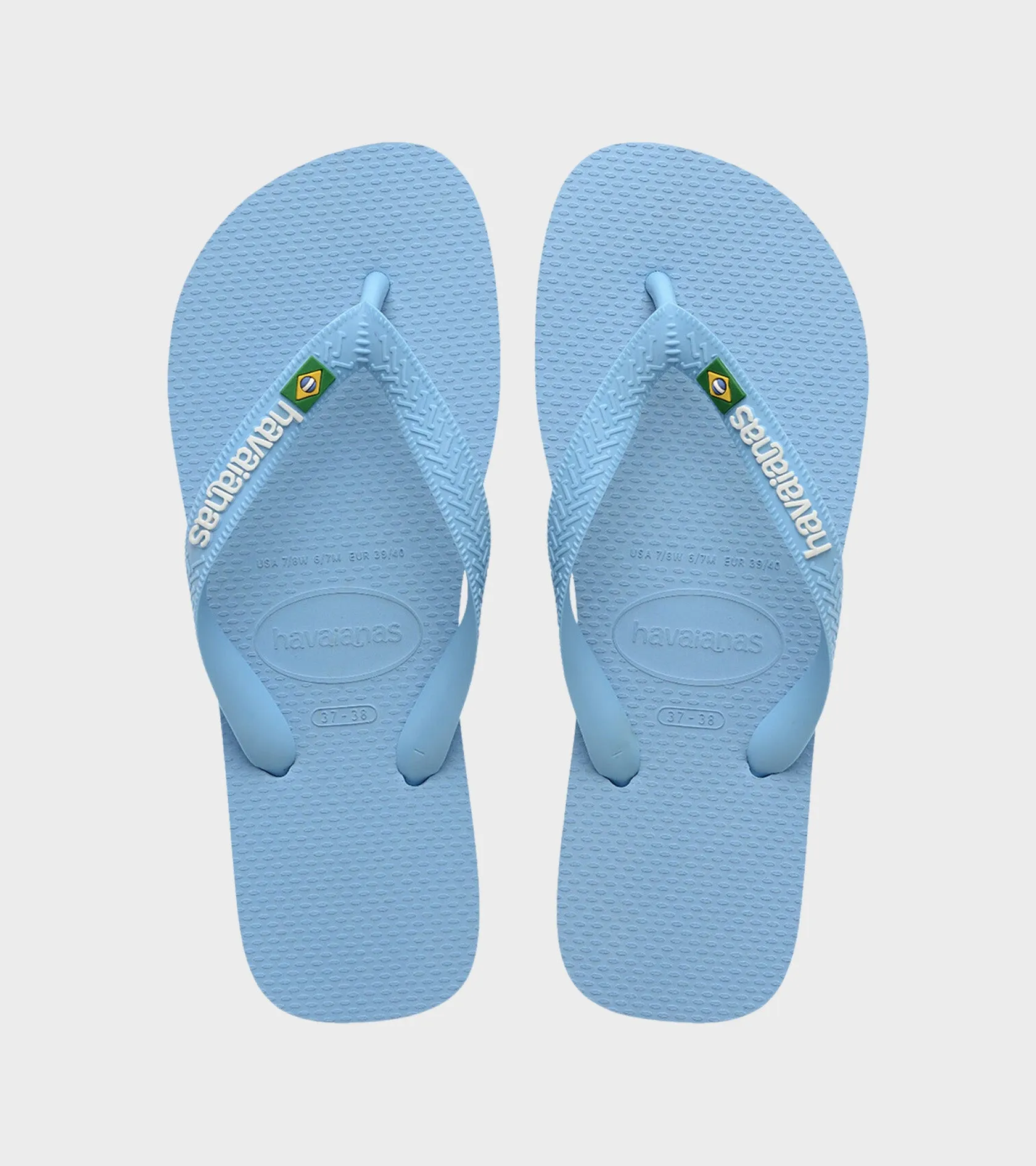 Brazil Logo Flip Flops Blue Lavender/White