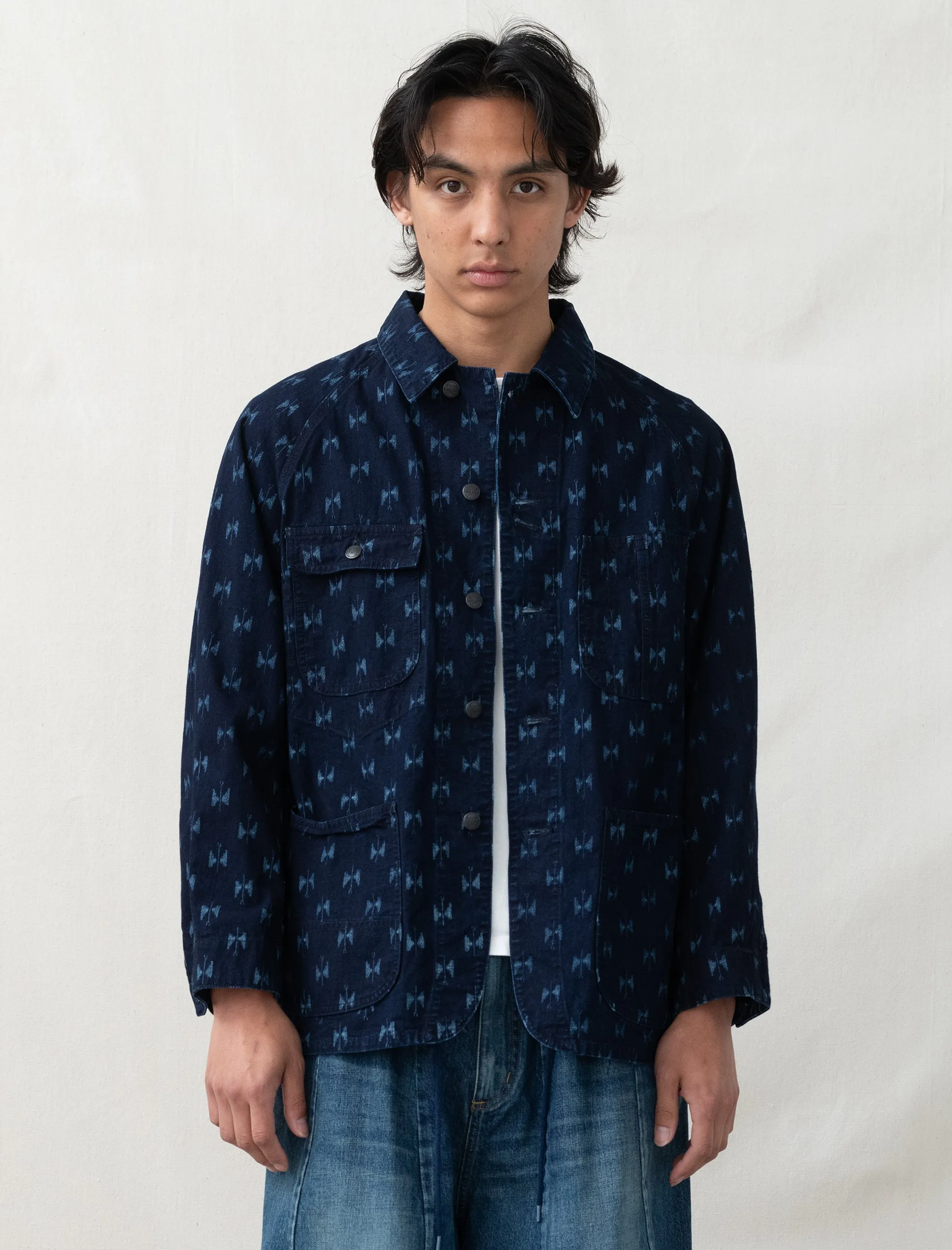 Coverall Indigo Kasuri (Papillon)