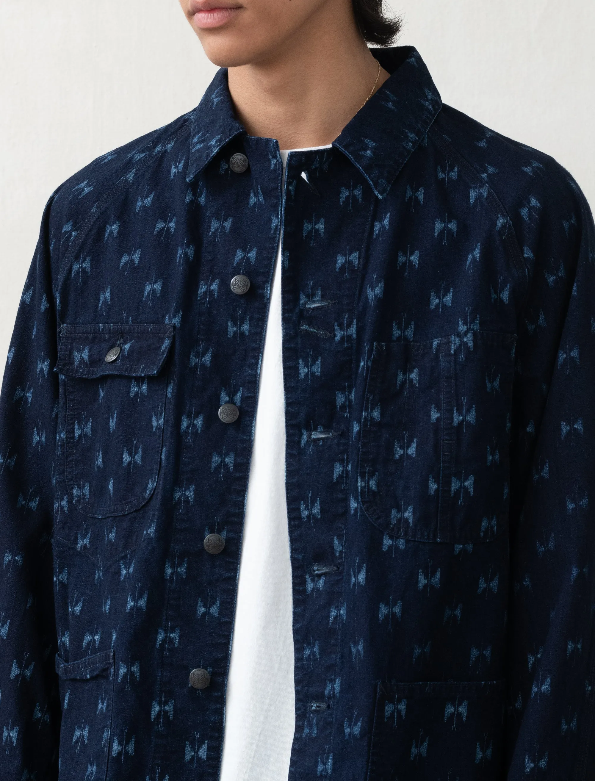 Coverall Indigo Kasuri (Papillon)