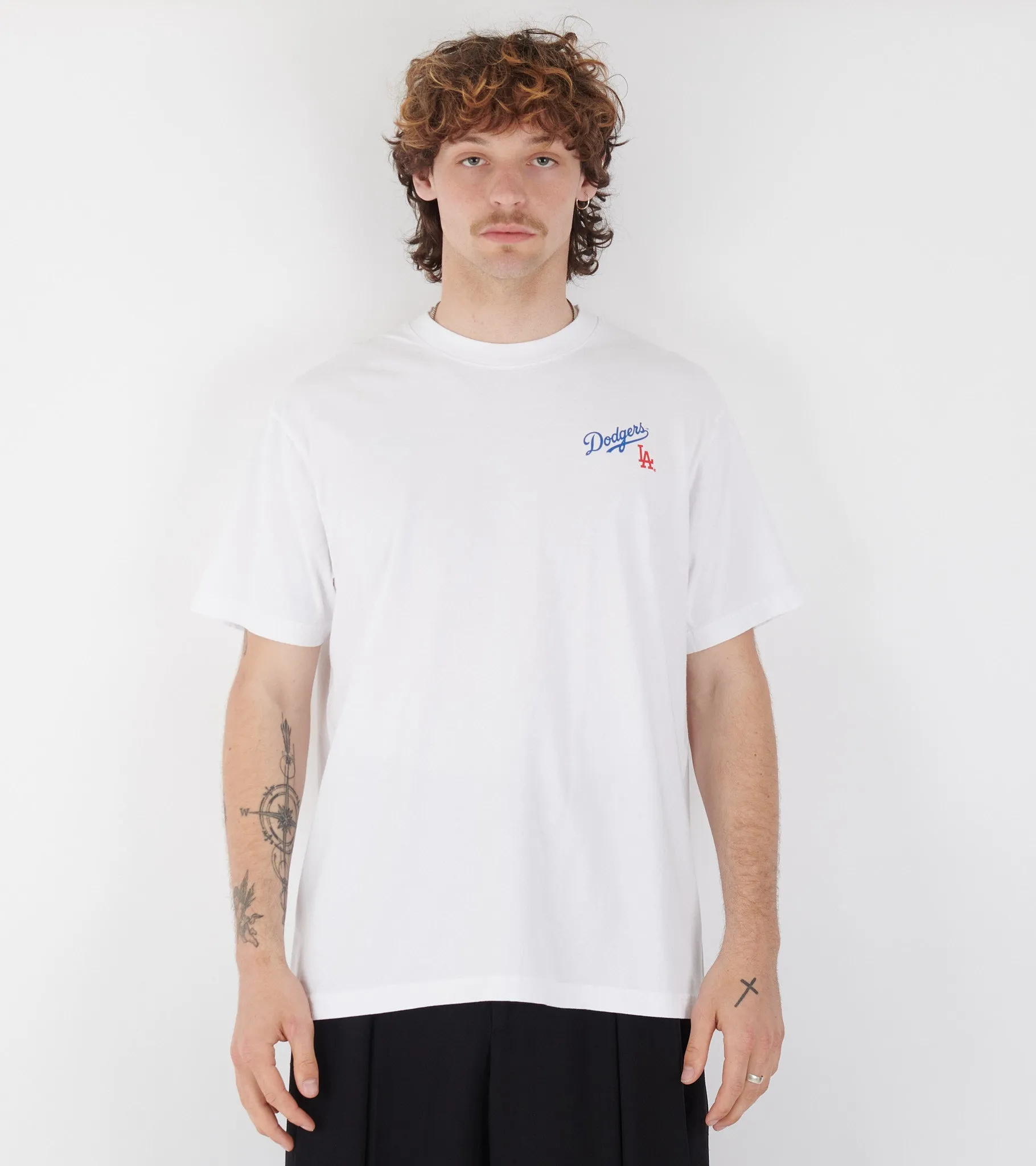 Dodgers Serif T-Shirt White/Team Blue