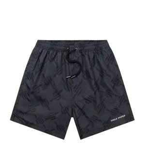 DOTTED MONOGRAM SWIMSHORTS BLACK