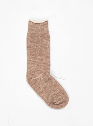 Double Face Merino Wool Crew Socks Camel