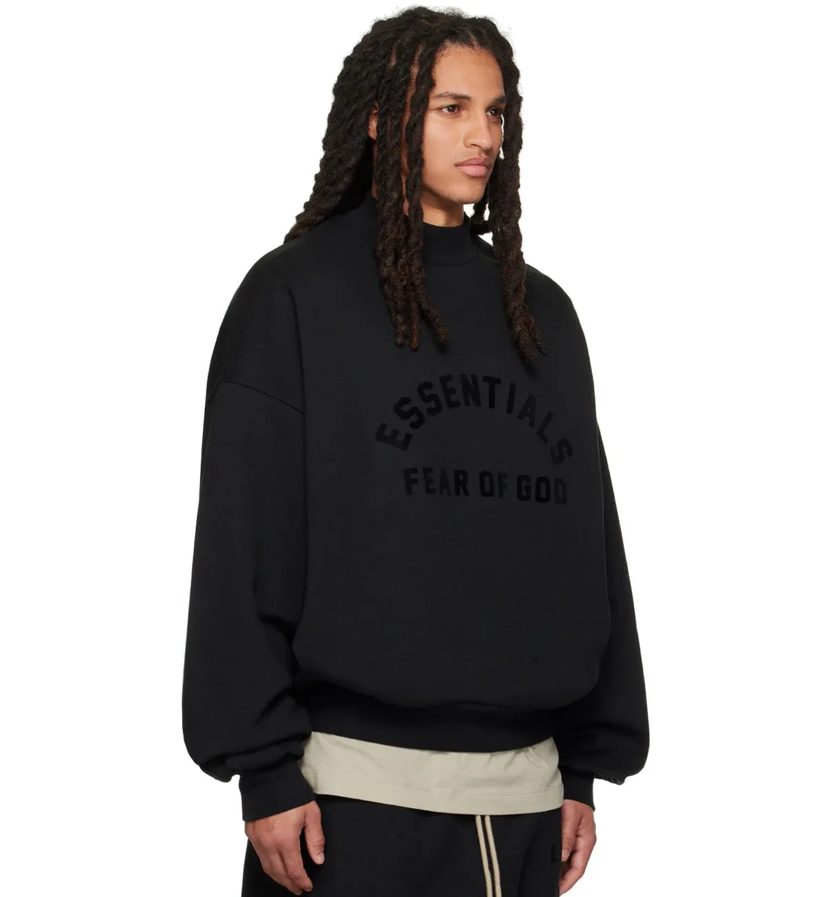 Fear of God Essentials SS23 Bonded Logo Dubai Exclusive Sweatshirt (Jet Black)