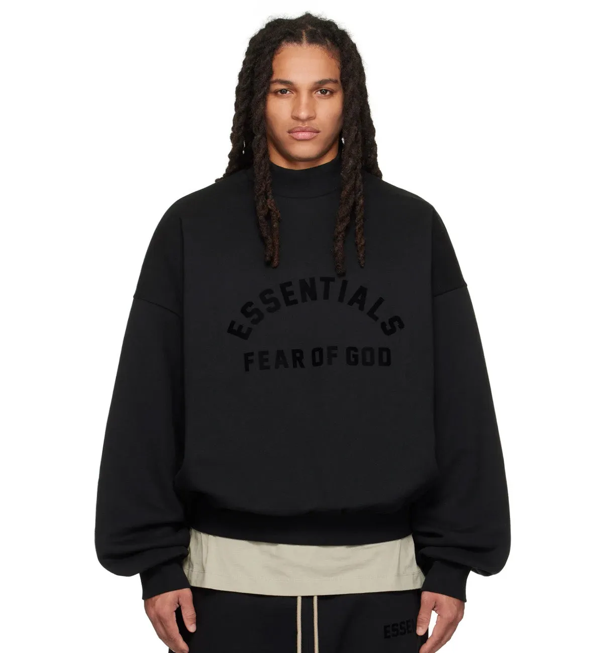 Fear of God Essentials SS23 Bonded Logo Dubai Exclusive Sweatshirt (Jet Black)