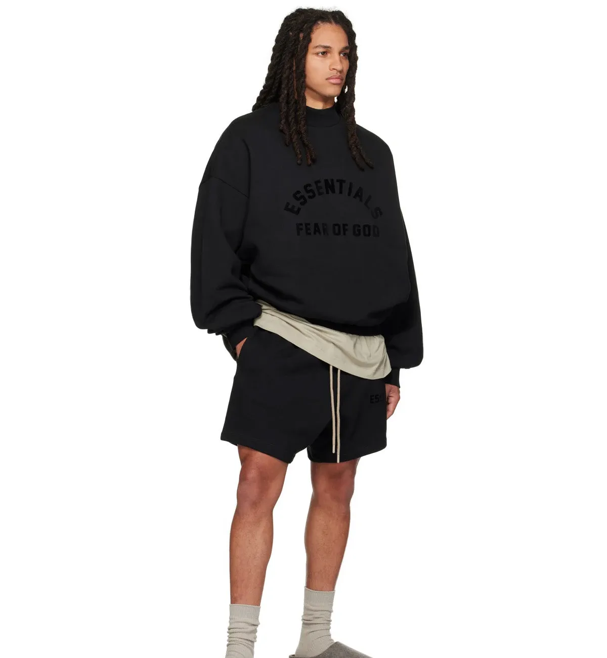 Fear of God Essentials SS23 Bonded Logo Dubai Exclusive Sweatshirt (Jet Black)