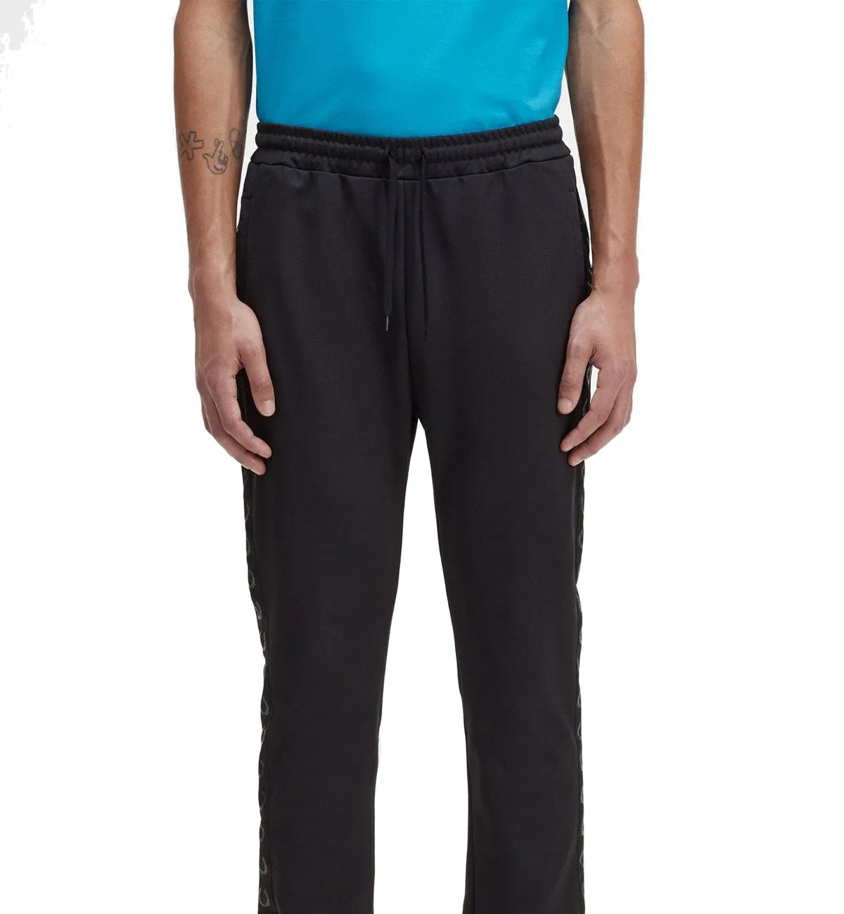 Fred Perry Knitted Tape Track Pants (Black)