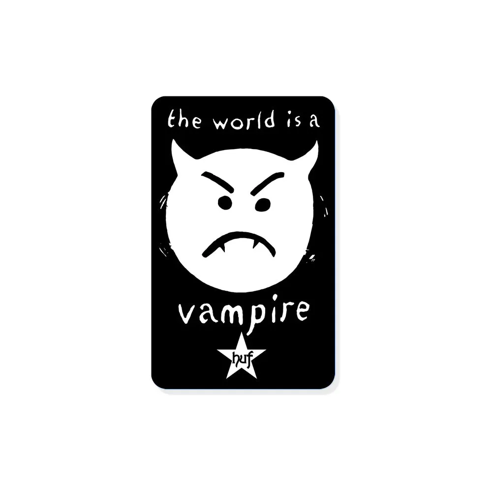 HUF X SMASHING PUMPKINS VAMPIRE STICKER // BLACK