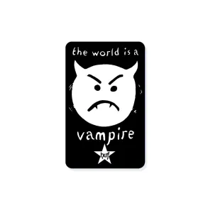HUF X SMASHING PUMPKINS VAMPIRE STICKER // BLACK
