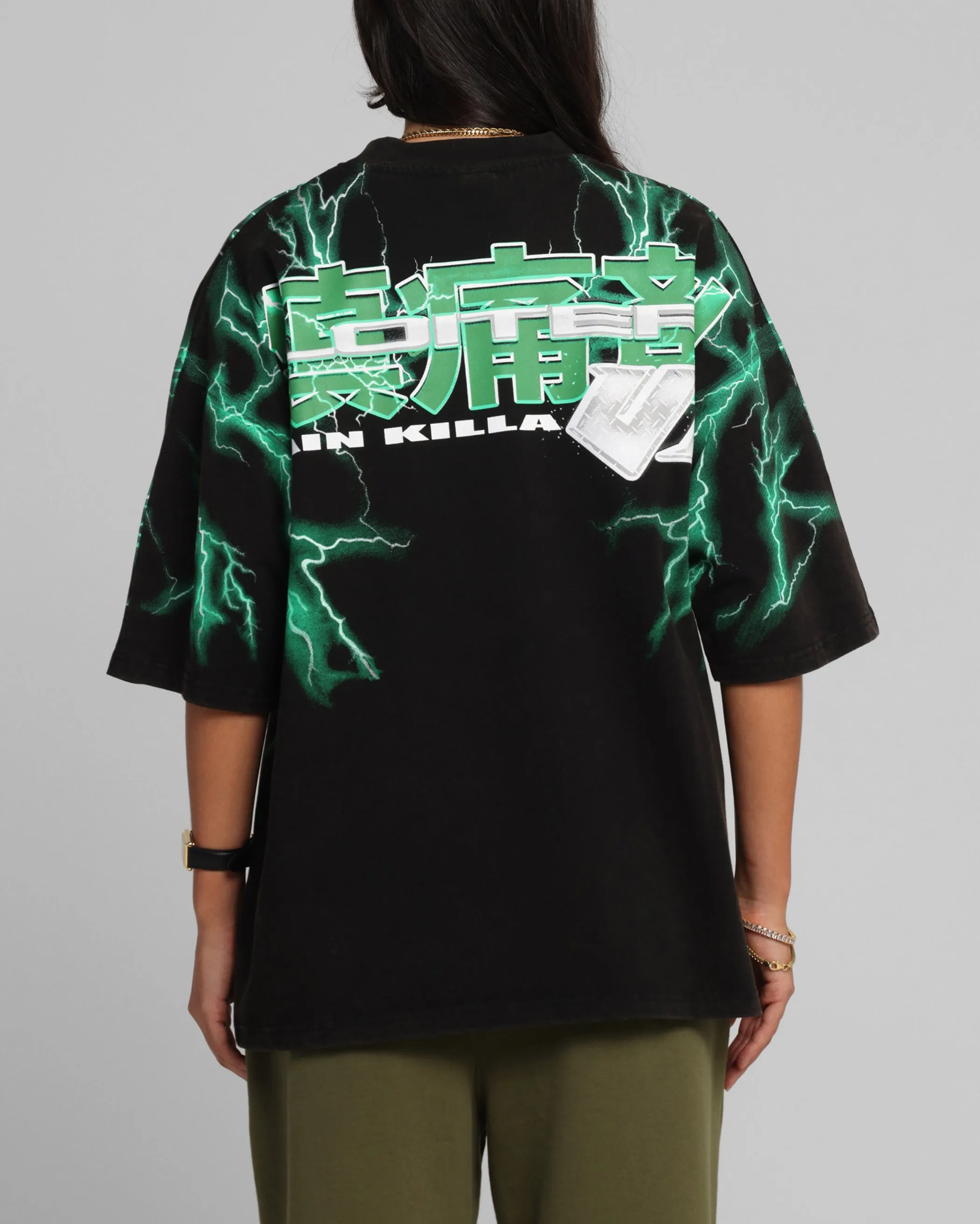 Loiter Greaser Vintage T-Shirt Black/Green