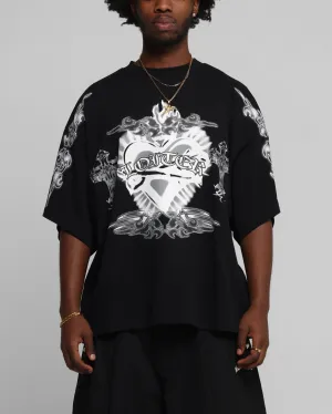 Loiter Hearts T-Shirt Black