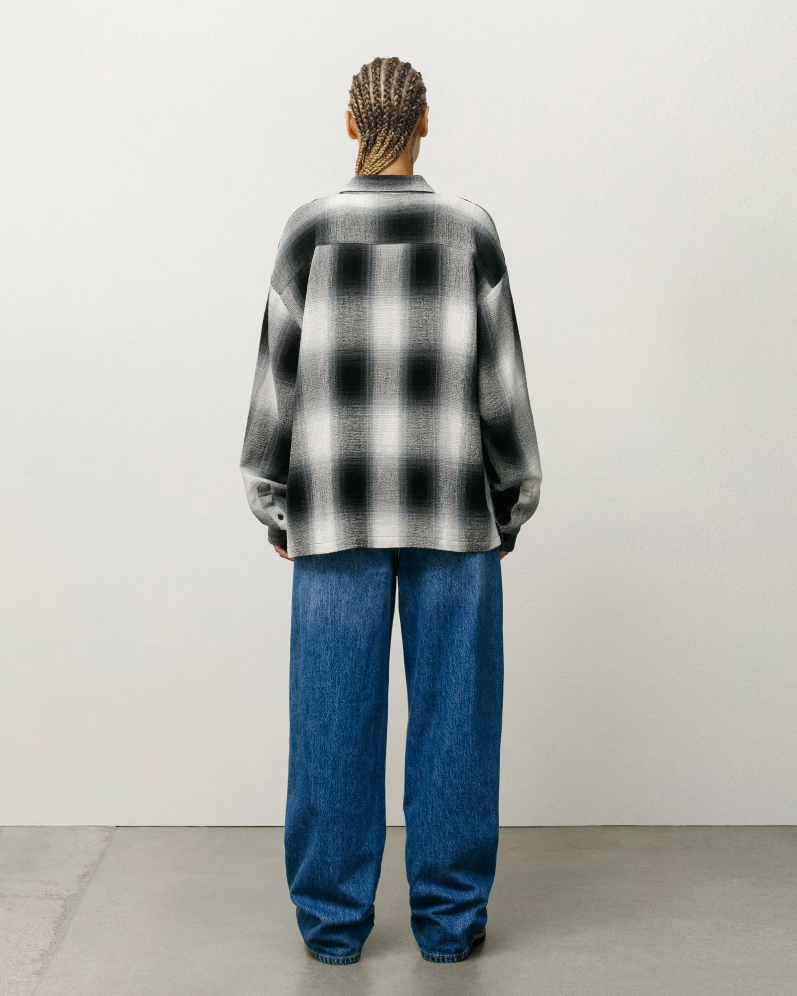 LOOSE WEAVE PLAID SHIRT