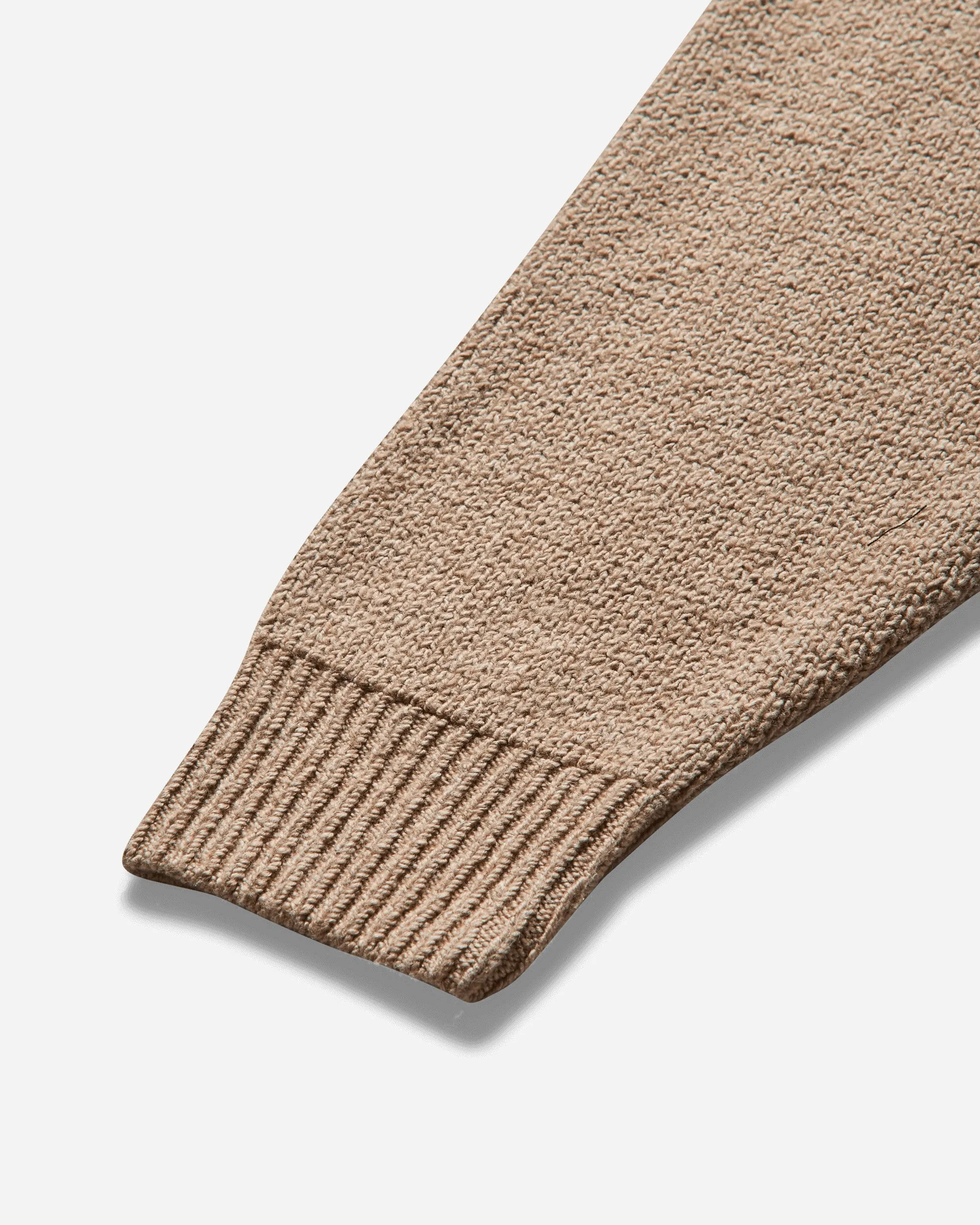 Men's Hooded Zip Sweater Camel