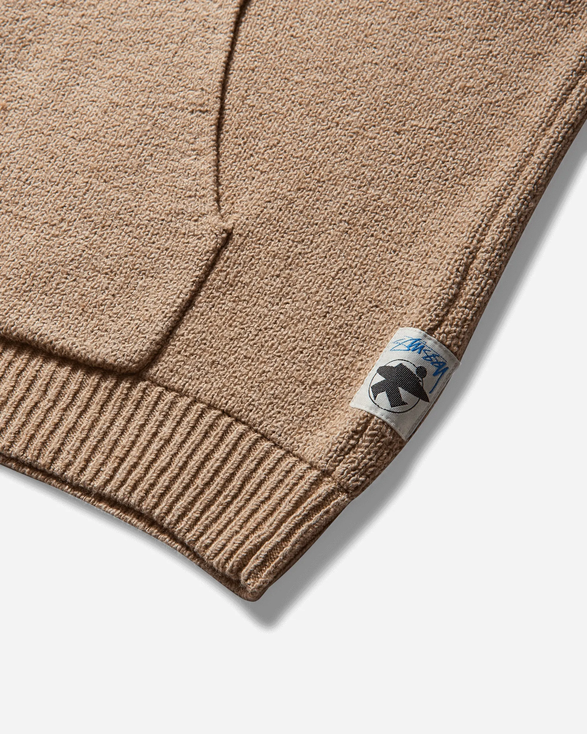 Men's Hooded Zip Sweater Camel
