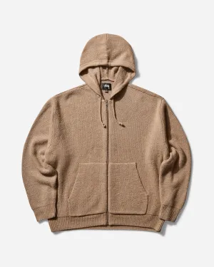 Men's Hooded Zip Sweater Camel