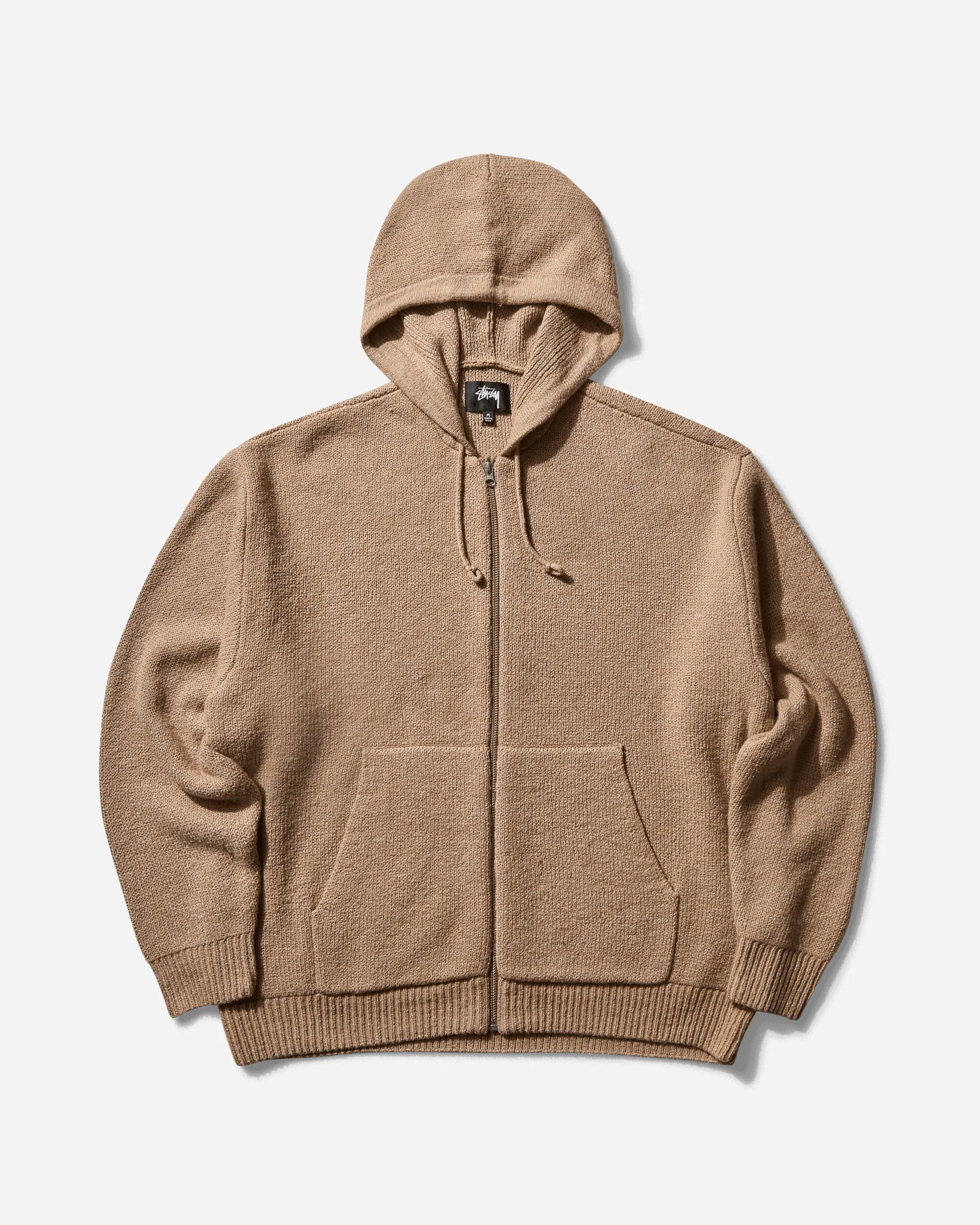 Men's Hooded Zip Sweater Camel