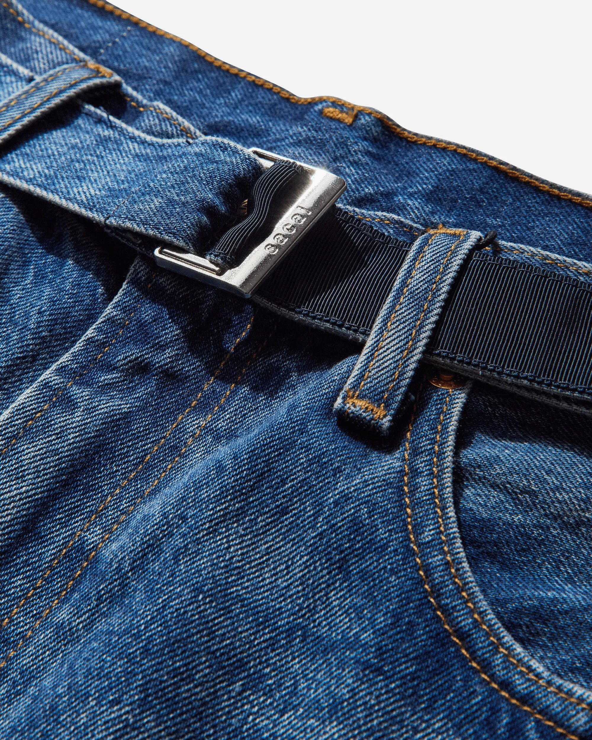 Men's sacai Denim Pants Vintage Blue