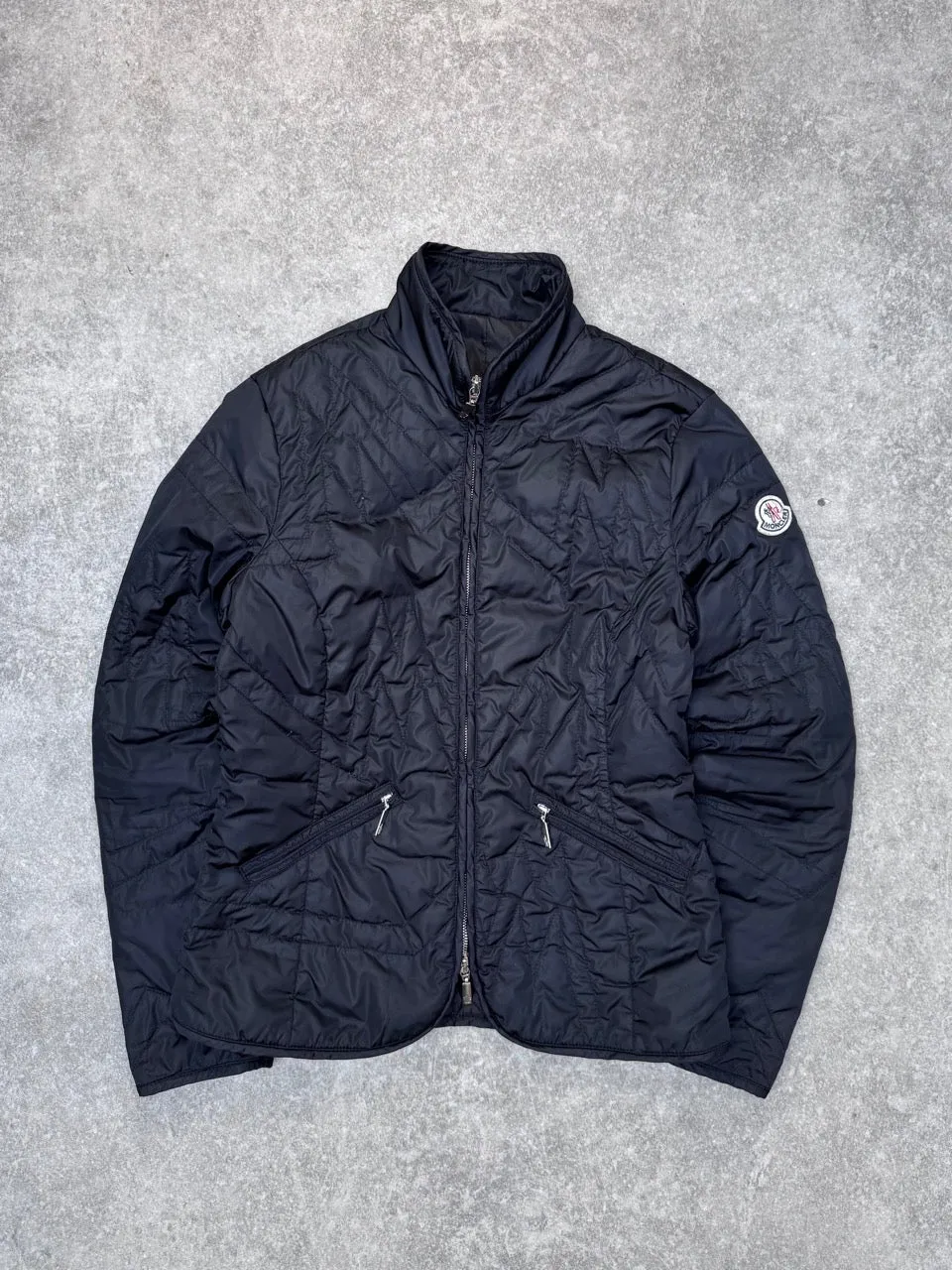 Moncler Black Quilted cropped Lightweight Puffer