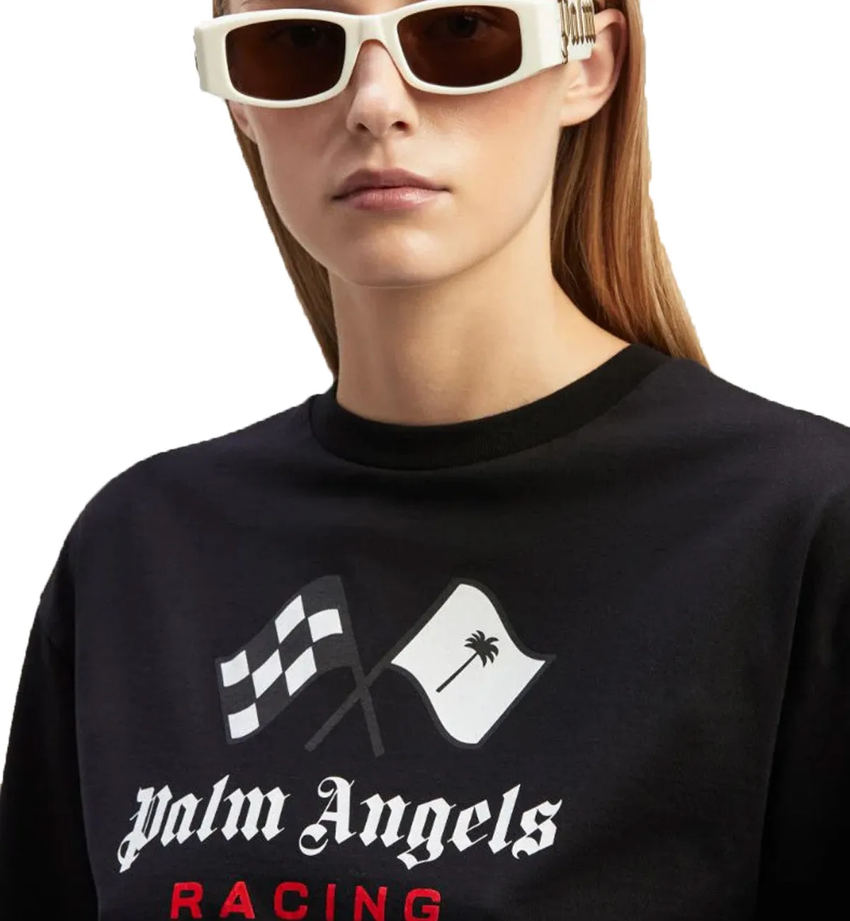 Palm Angels Black 2023 Racing T-Shirt