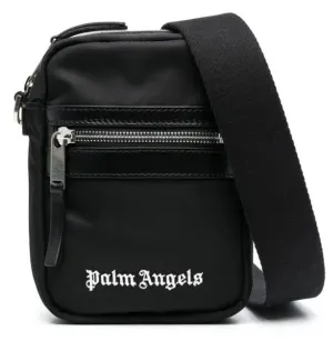 Palm Angels Black Shoulder Bag Logo