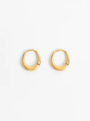 Petite Creole Earrings Gold