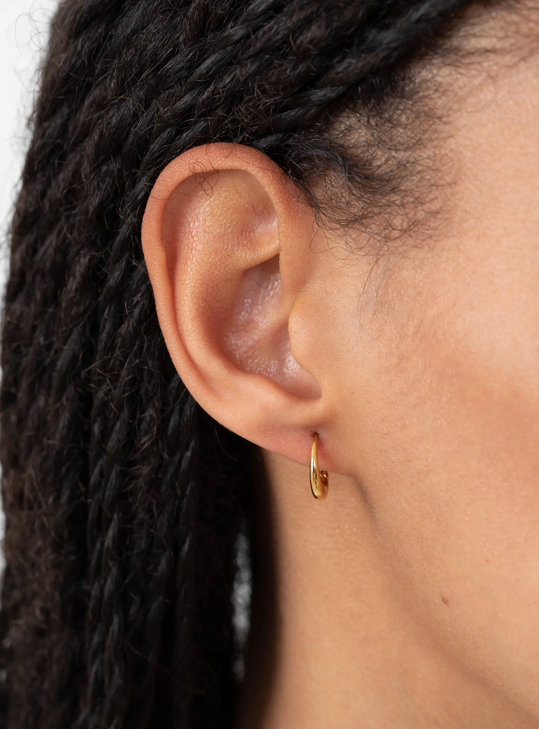 Petite Creole Earrings Gold