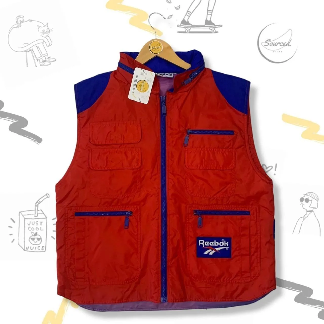 Reebok 90's Tactical / Cargo Vest Gilet (L)