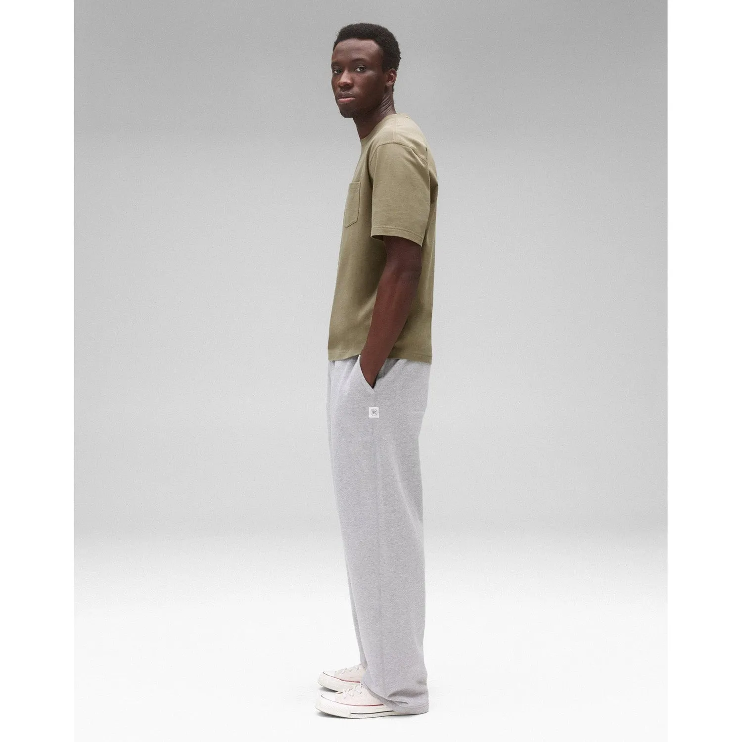 Reigning Champ Men Knit Midweight Jersey Standard Pocket T-Shirt Cypress RC-1567-CYP