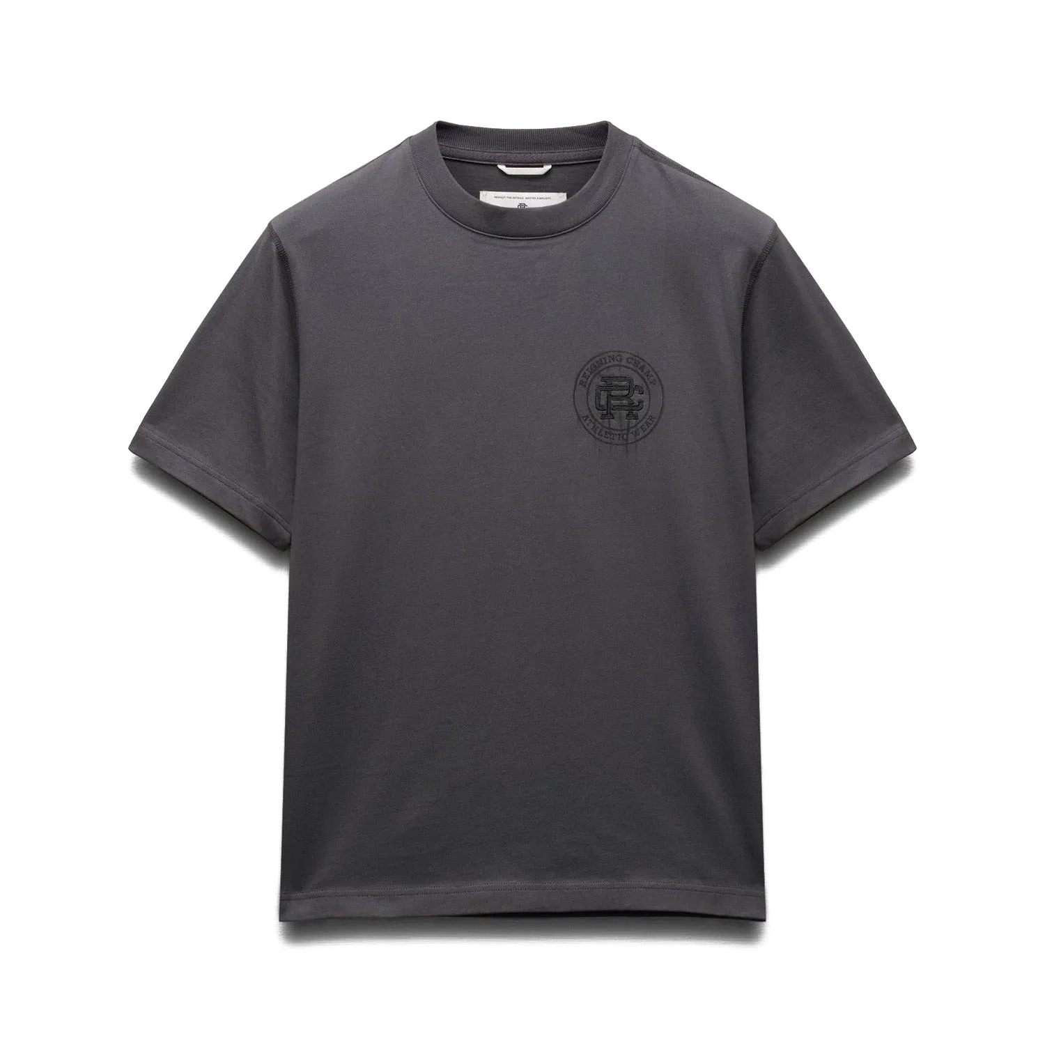 Reigning Champ Men Knit Midweight Jersey Water Colour T-Shirt Midnight Black