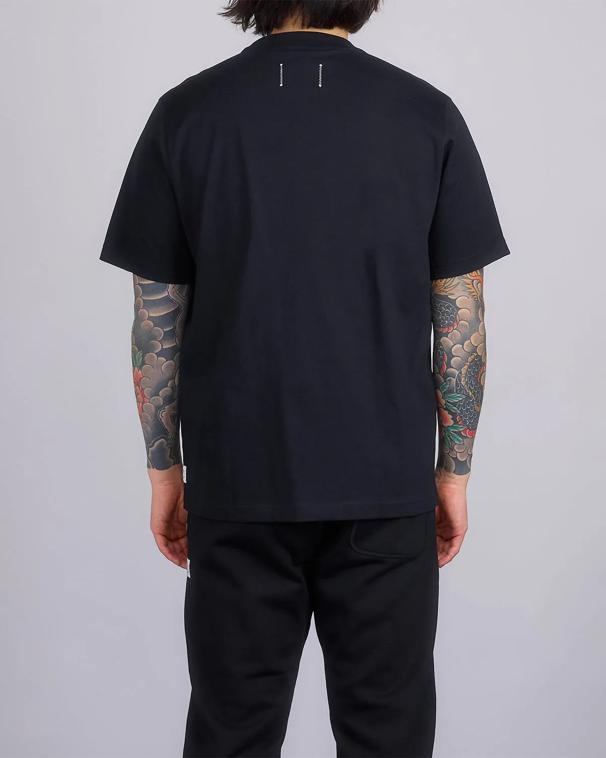 Reigning Champ Midweight Arch Logo T-Shirt Black