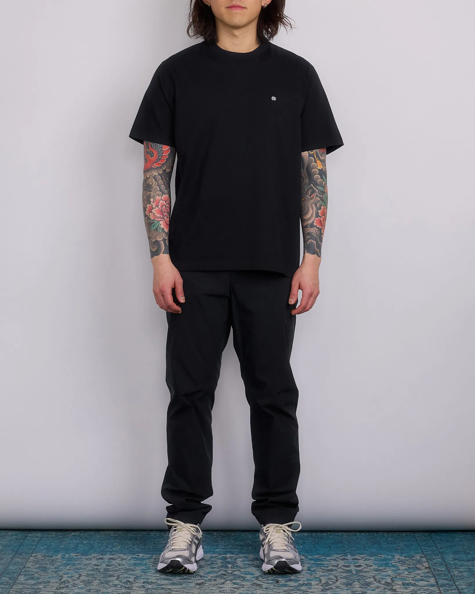 Reigning Champ Midweight Lock-Up T-Shirt Black
