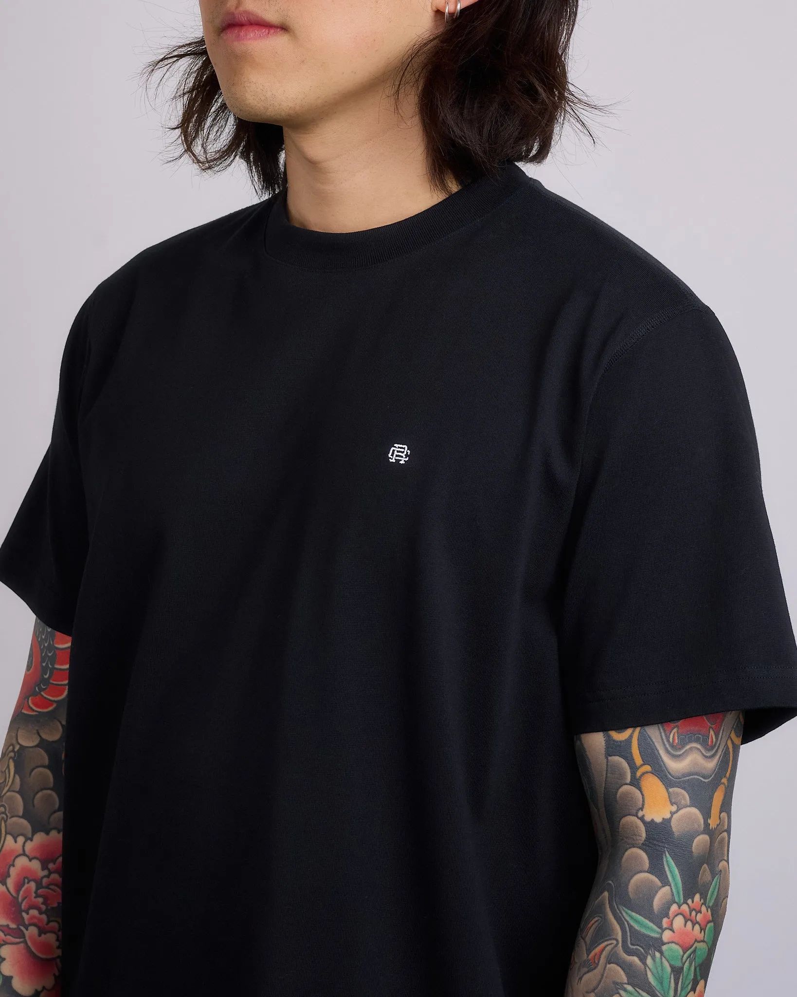 Reigning Champ Midweight Lock-Up T-Shirt Black