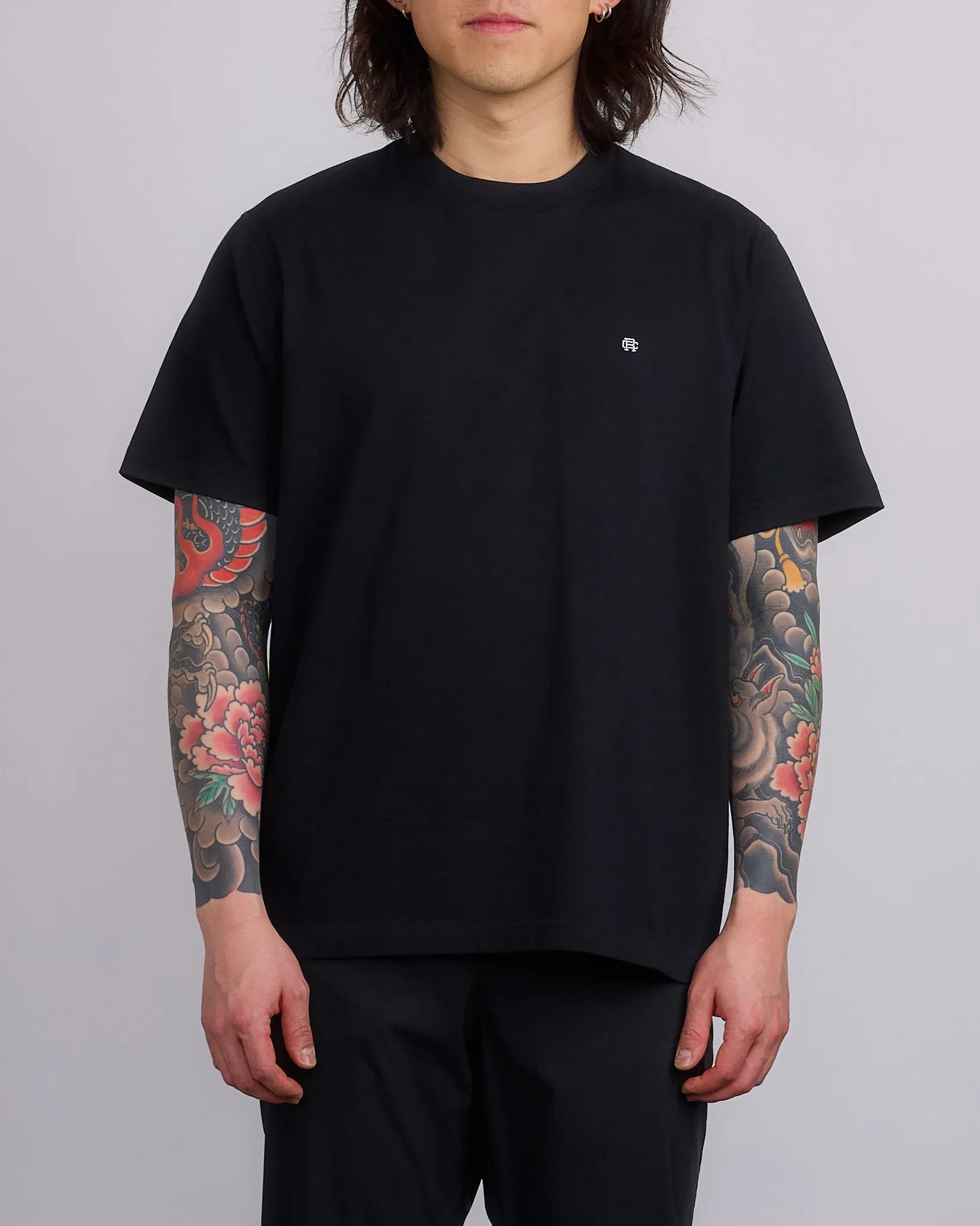 Reigning Champ Midweight Lock-Up T-Shirt Black