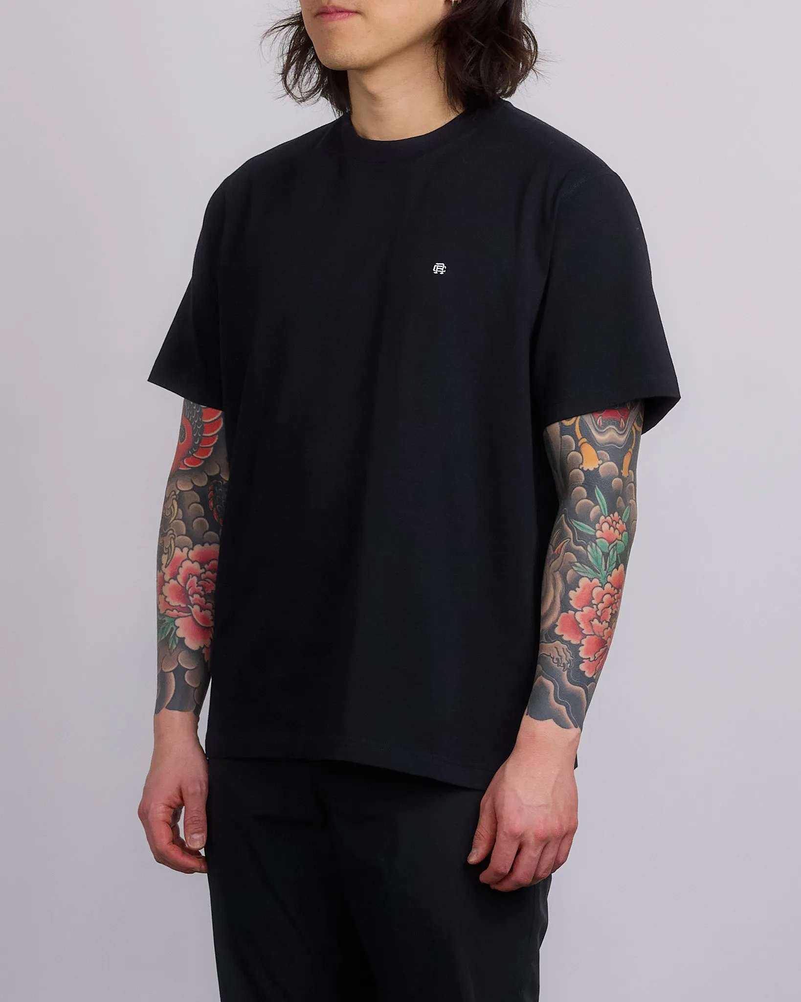 Reigning Champ Midweight Lock-Up T-Shirt Black