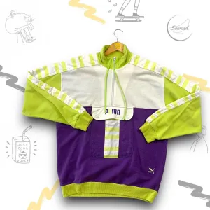 Retro Puma Half Zip Sweatshirt (M)