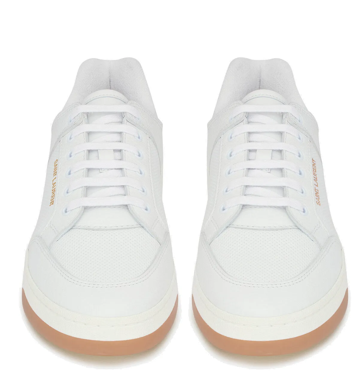 Saint Laurent Perforated Sneaker White & Gold