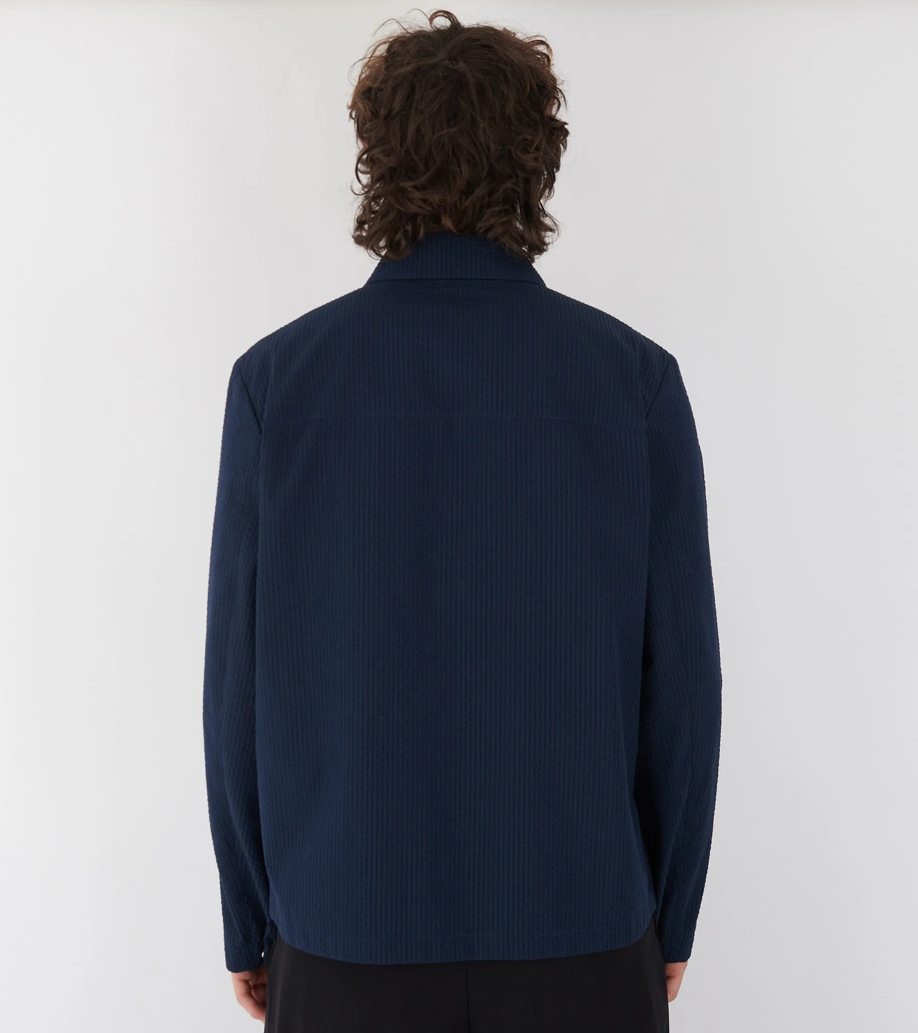 Seersucker Jacket Navy