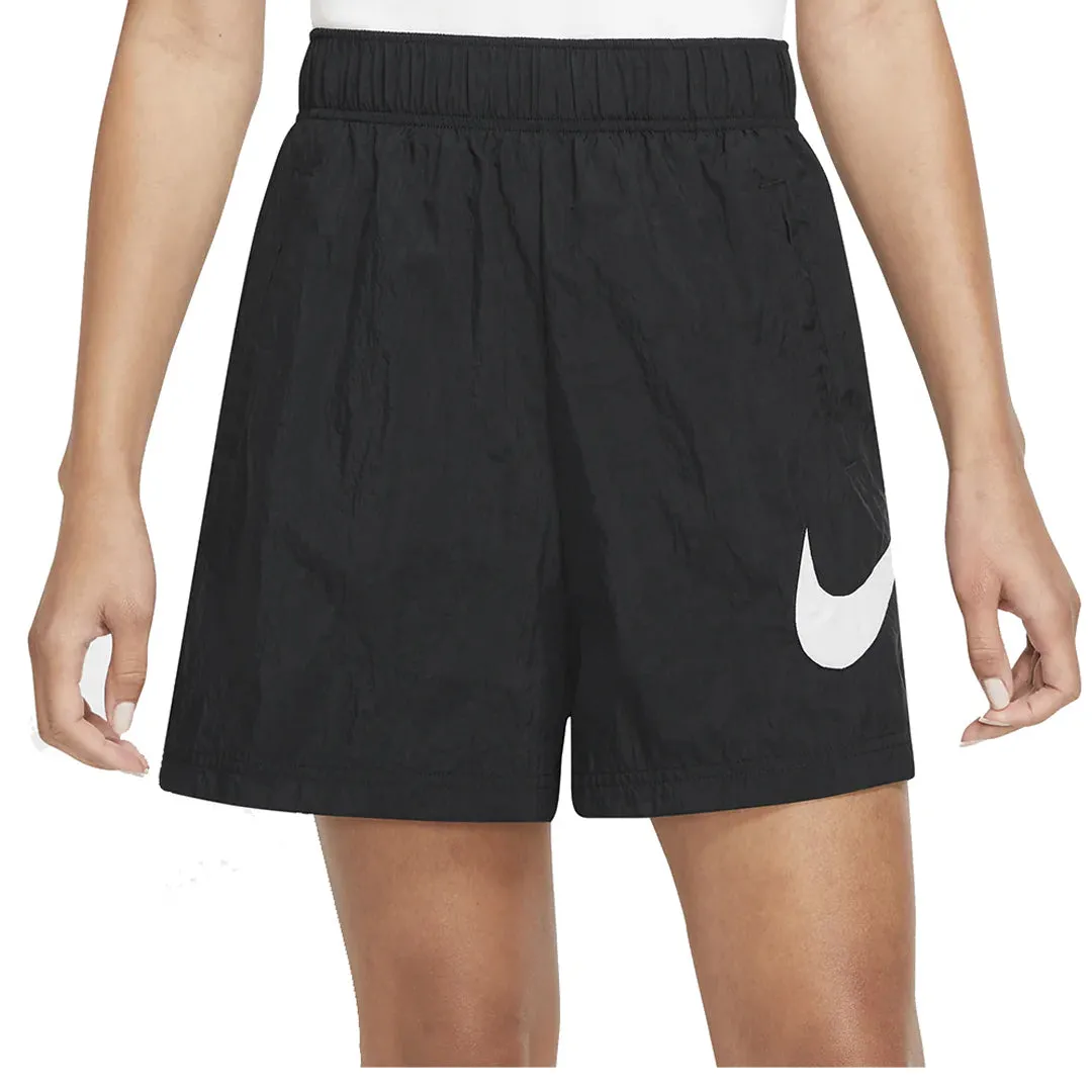SPORTSWEAR ESSENTIAL HIGH RISE WOVEN SHORTS BLACK
