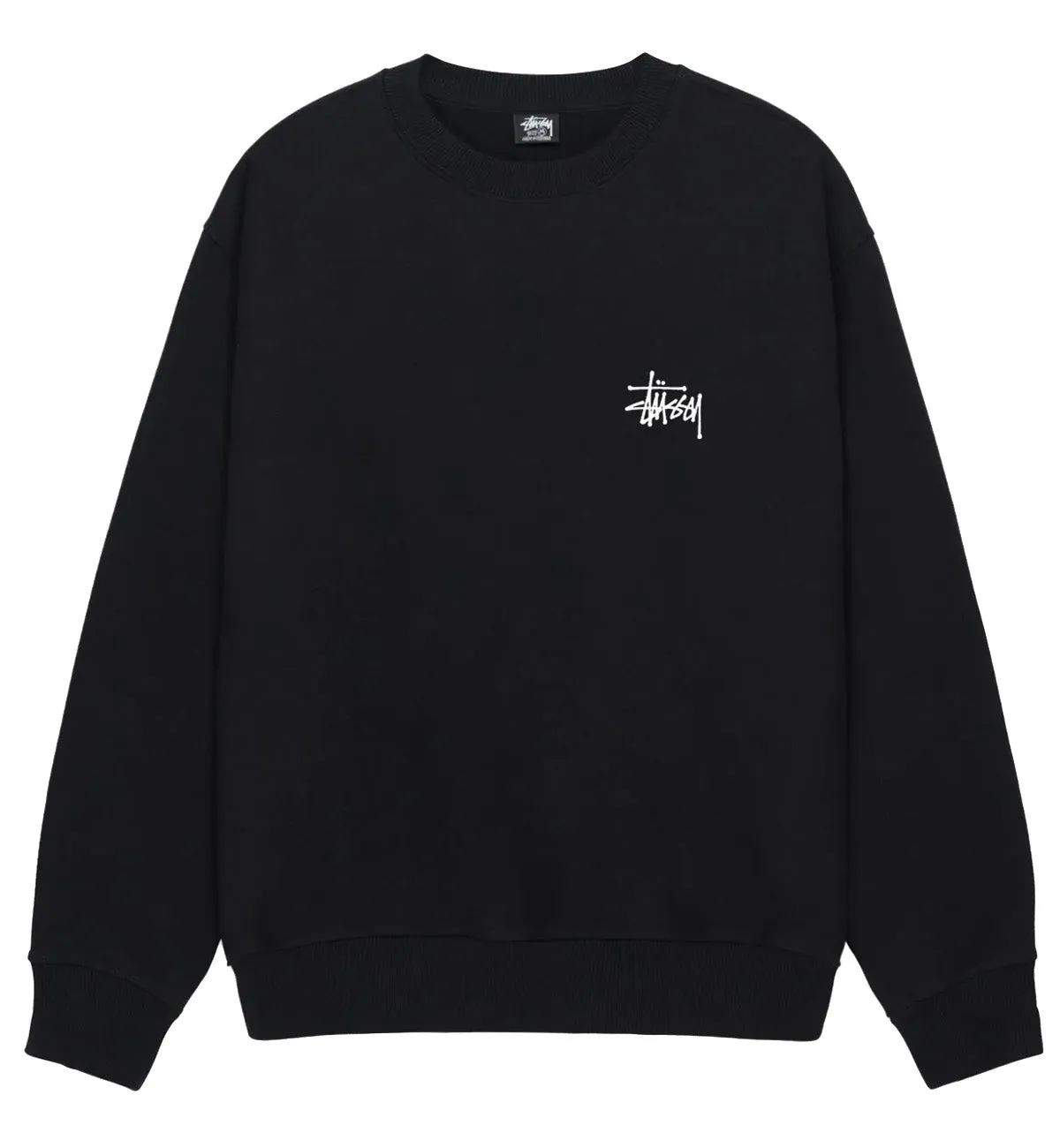 Stussy Basic Crew Sweatshirt (Black)