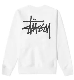 Stussy Basic Crew Sweatshirt (White)