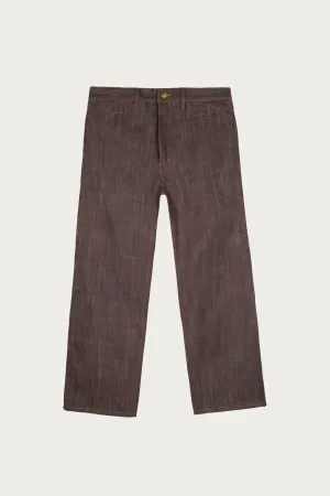Type 00 14.5oz Selvedge Denim Pant - Brown