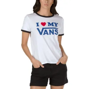 VANS W LOVE RINGER TEE WHITE BLACK