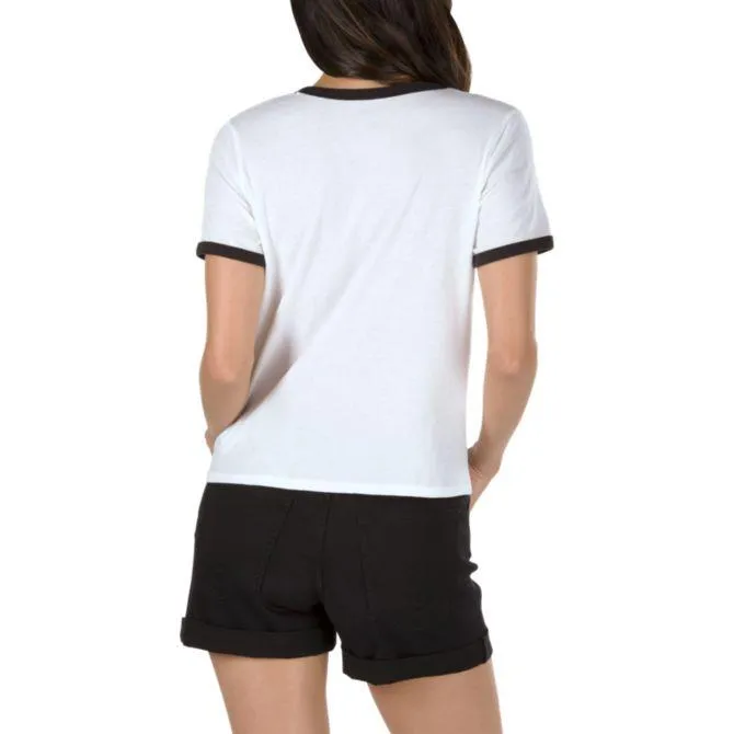 VANS W LOVE RINGER TEE WHITE BLACK